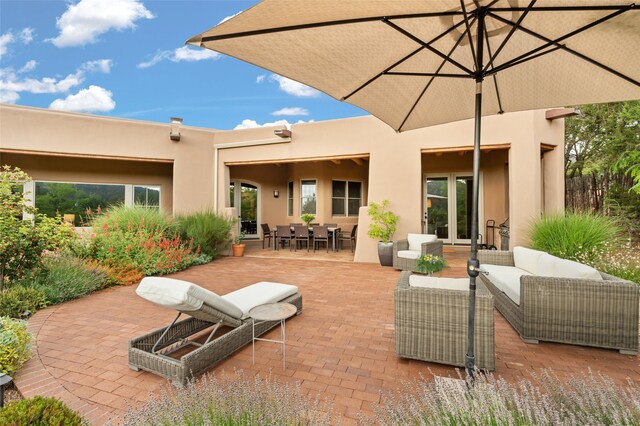 view of patio featuring outdoor lounge area