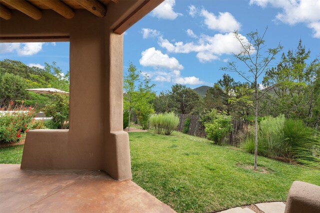 view of yard with a patio area