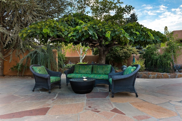 view of patio / terrace with an outdoor living space