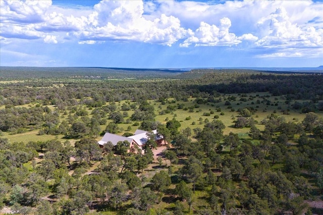 125 Tierra Del Dios, Rowe, NM 87562 - bird's eye view featuring a forest view