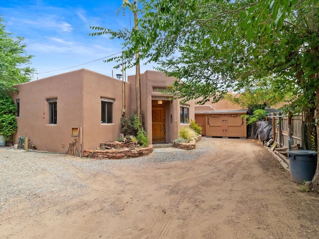 view of pueblo-style home