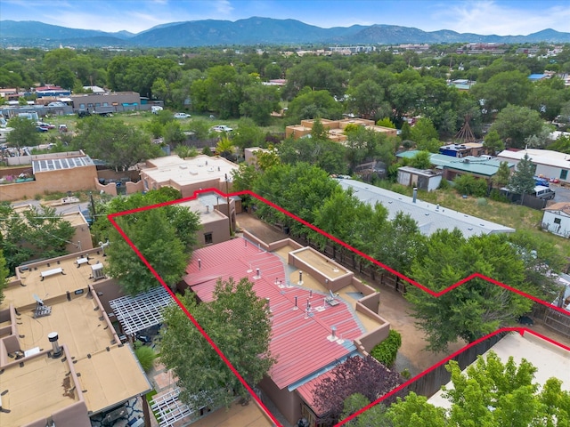 aerial view featuring a mountain view