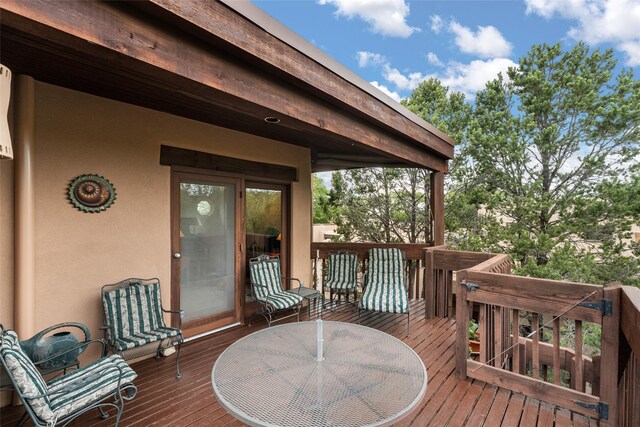 view of wooden deck