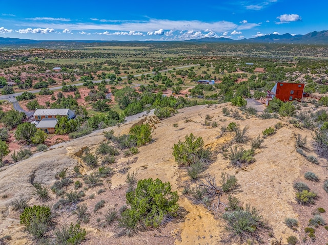 aerial view featuring a mountain view