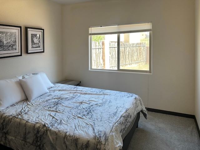 bedroom with carpet