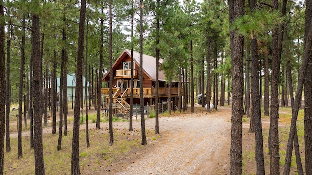 exterior space with a wooden deck