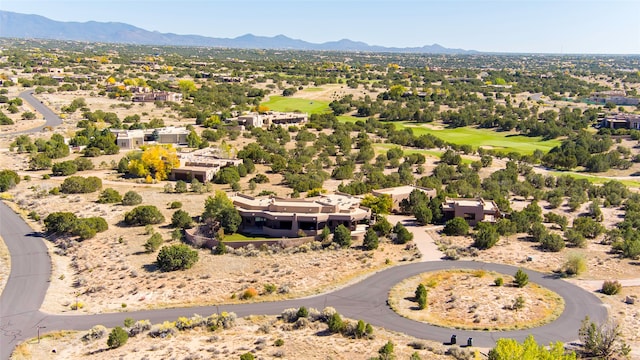 drone / aerial view with a mountain view