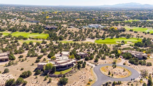 aerial view with a mountain view