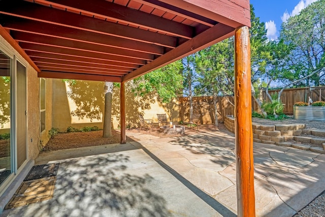 view of patio / terrace with a fenced backyard