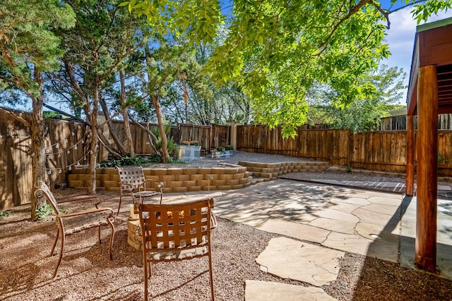 view of patio / terrace featuring a fenced backyard