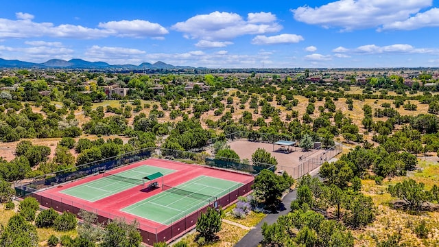 aerial view featuring a mountain view