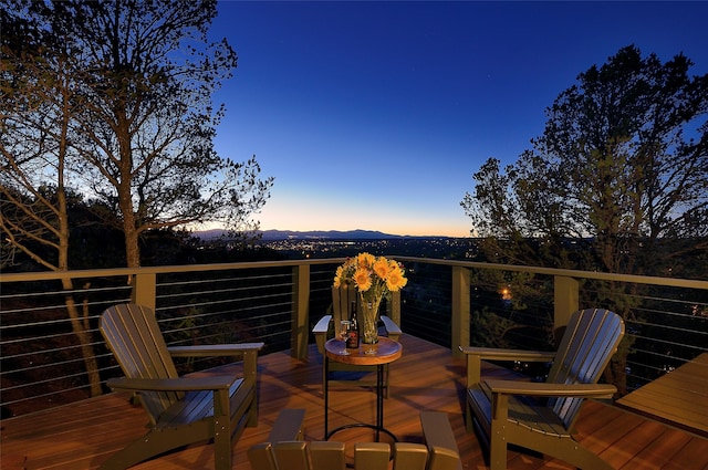 view of deck at dusk