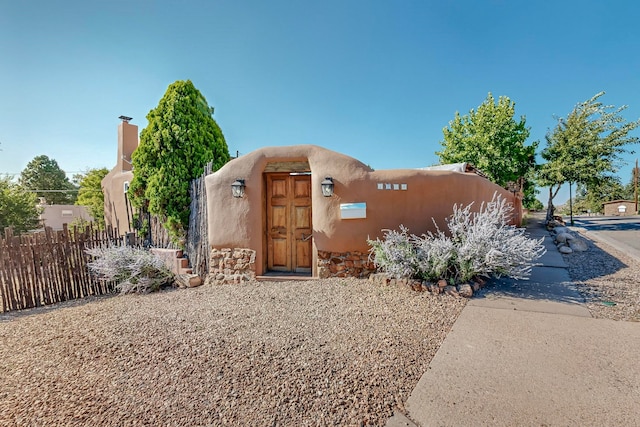 view of pueblo-style home