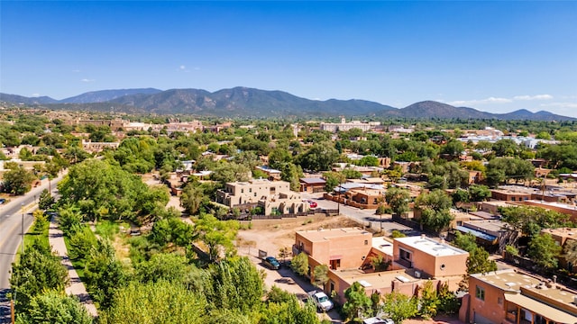 aerial view featuring a mountain view