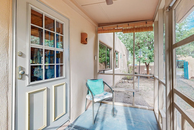 sunroom / solarium with a wealth of natural light