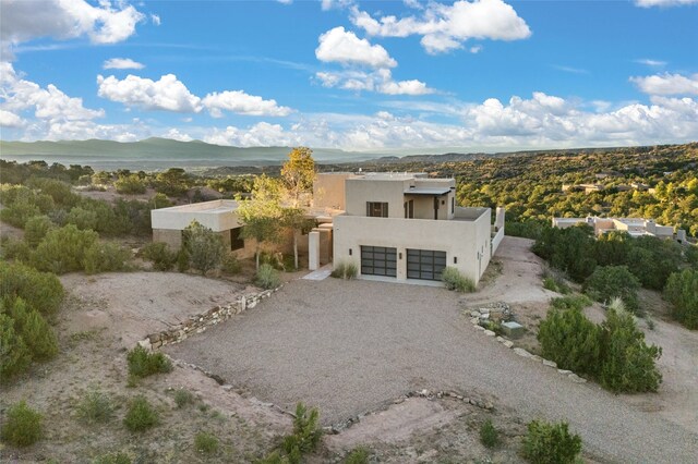 exterior space featuring a mountain view