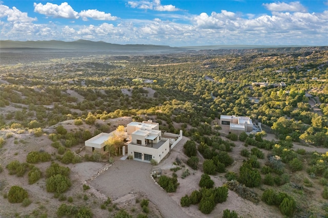 bird's eye view with a mountain view