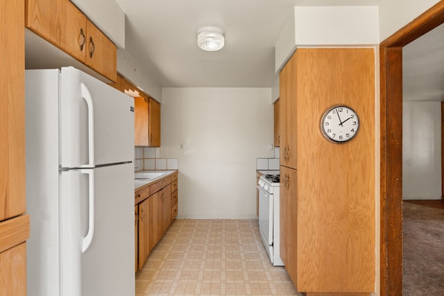 kitchen with white appliances