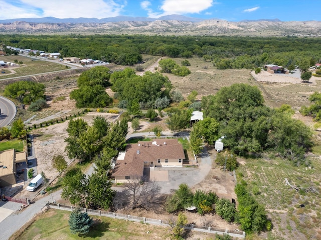 bird's eye view featuring a mountain view