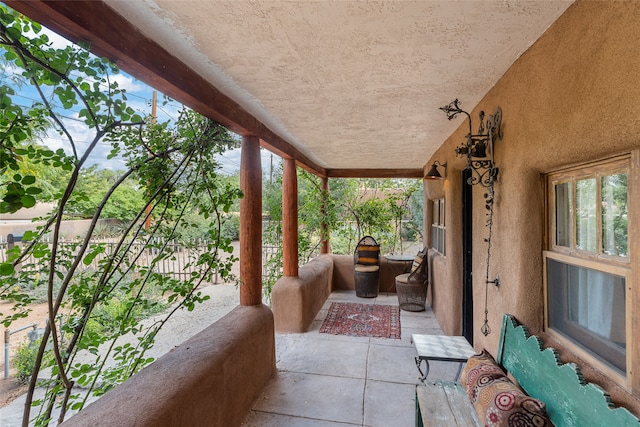 balcony with a patio