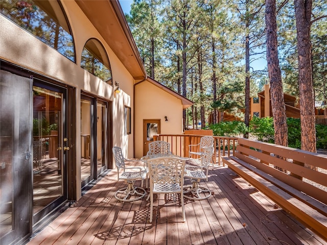 2176 La Tierra, Los Alamos, NM 87544 - deck featuring outdoor dining area