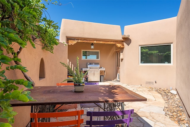 view of patio featuring grilling area