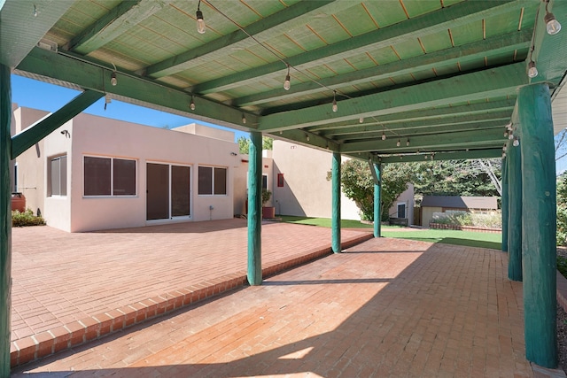 view of patio / terrace featuring a wooden deck