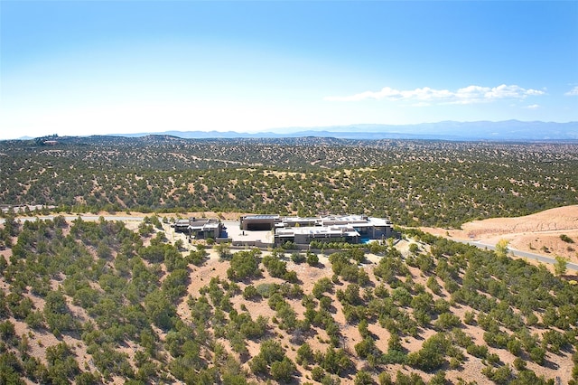 drone / aerial view with a mountain view