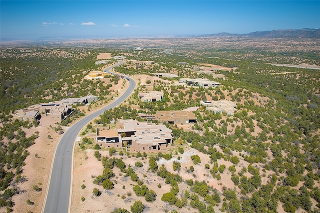 drone / aerial view with a mountain view