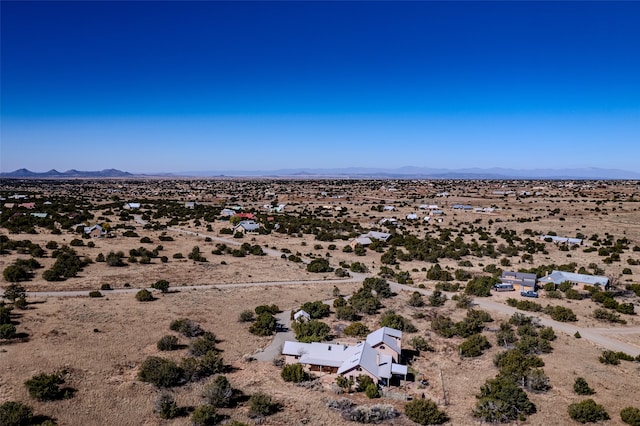 aerial view with a mountain view