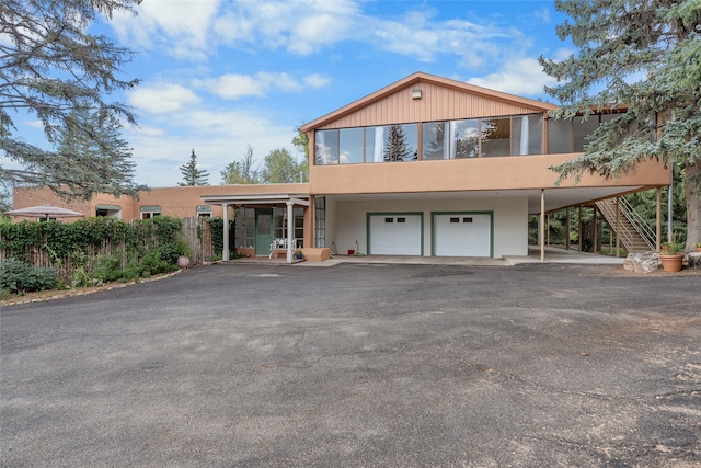 view of front of home featuring a garage