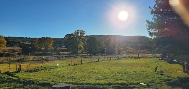 mountain view with a rural view