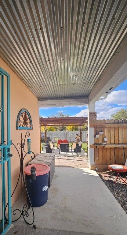 view of patio / terrace featuring an outdoor living space