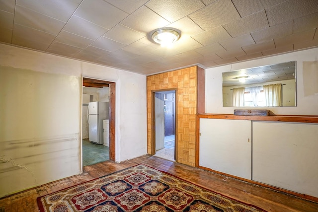 interior space with hardwood / wood-style flooring