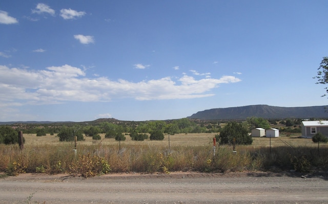 mountain view with a rural view