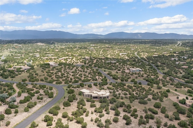 drone / aerial view with a mountain view