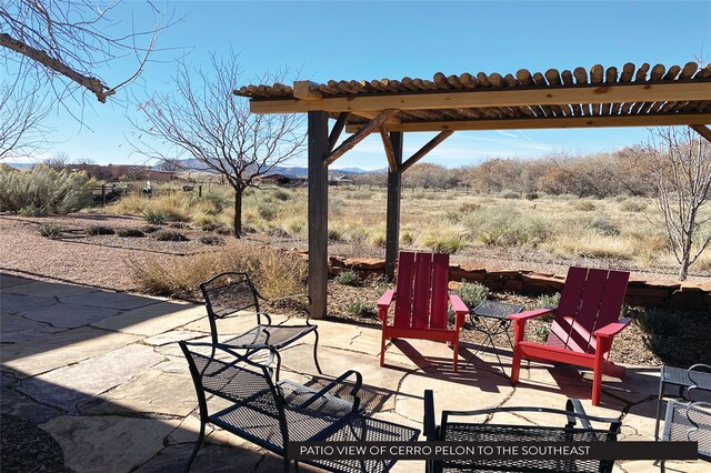 view of patio featuring a rural view