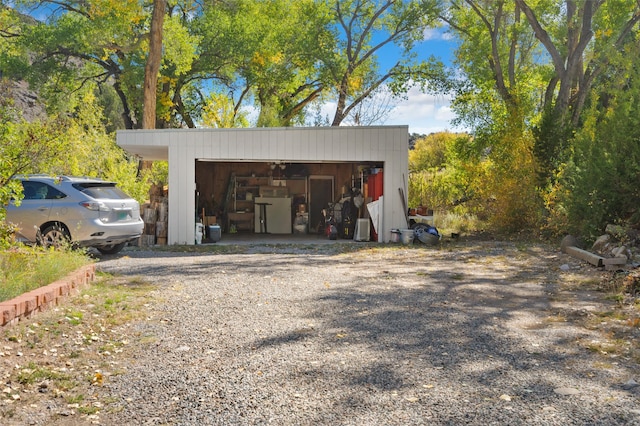 view of outdoor structure with a garage