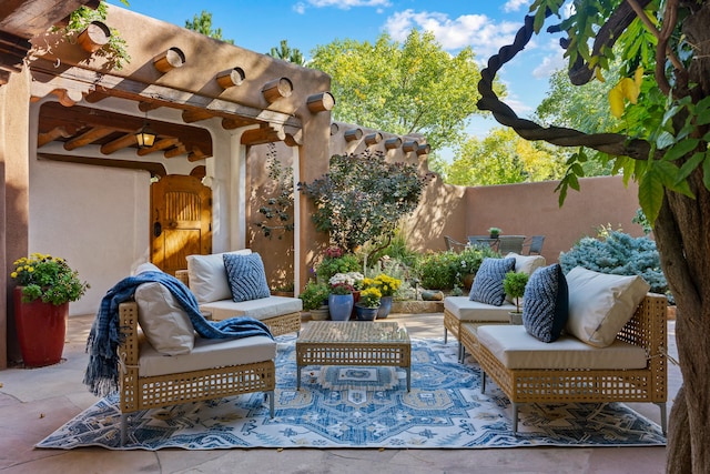 view of patio / terrace featuring outdoor lounge area