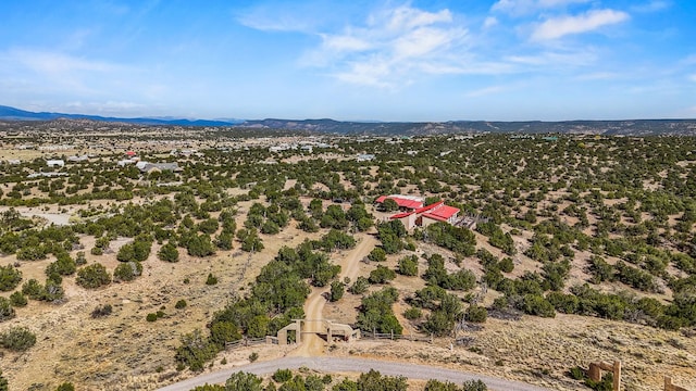 drone / aerial view with a mountain view