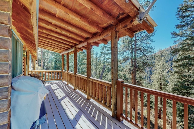 12 Pine Ln, Terrero, NM 87573 - view of wooden deck
