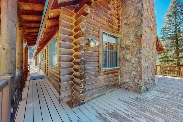 view of wooden terrace