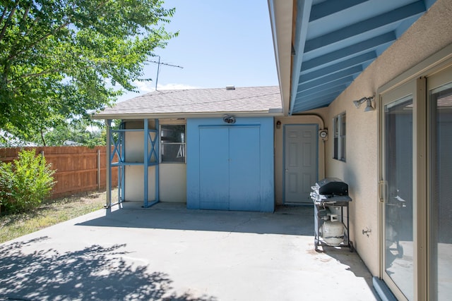 view of patio / terrace featuring grilling area