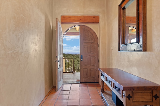 view of tiled entryway