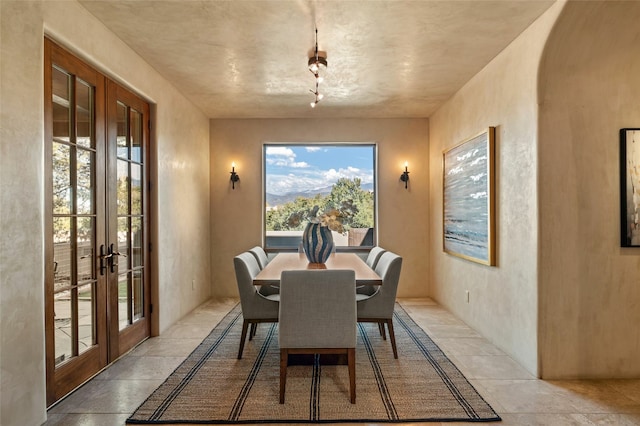 dining room featuring french doors