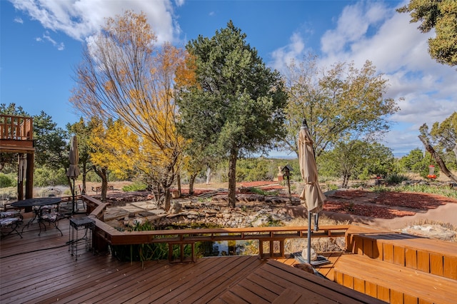 view of wooden terrace