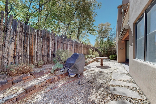 view of patio / terrace with a grill