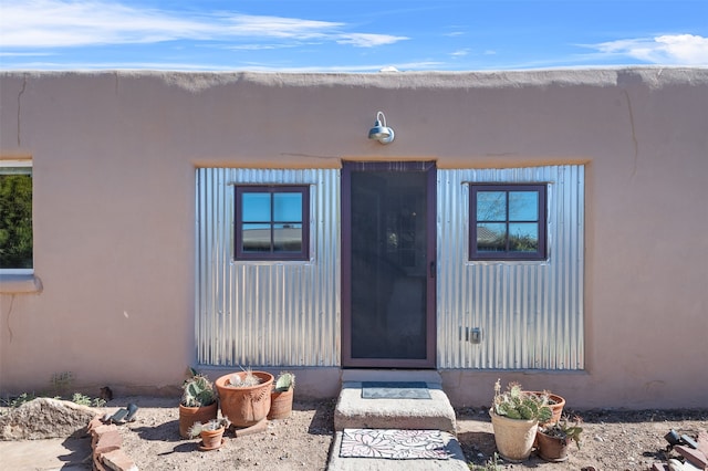 view of doorway to property