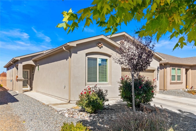 view of home's exterior featuring a garage