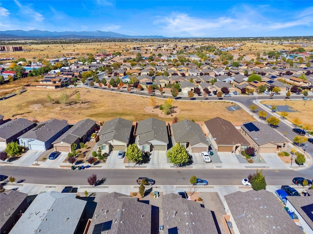 bird's eye view featuring a mountain view